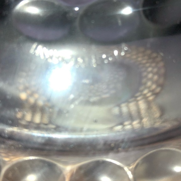 Amber Bubble Design Glass Plate - Picture 3 of 6